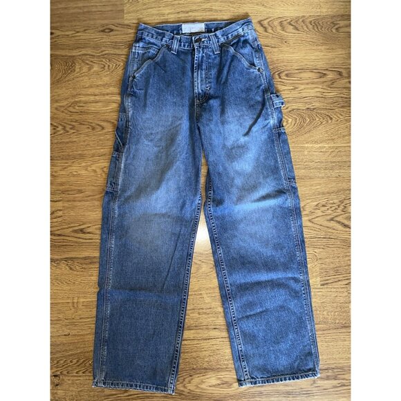 Vtg American Eagle Outfitters Carpenter Baggy Jeans Workwear Y2K Men's 28x30 - Picture 1 of 7